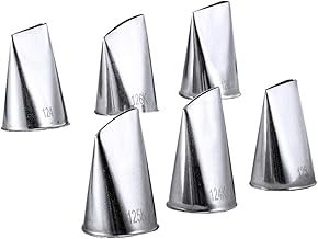 Hemoton Conjunto de bicos de 6 peças para decoração de bolos, bicos para confeitar, bicos para coberturas e coberturas de bolo para cobertura, confeito, dicas de decoração
