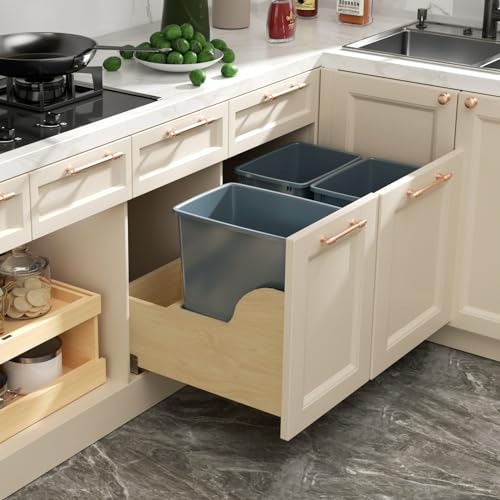 Caneca de Basura Rectangular 35QT para Cocina Gris miniatura 7