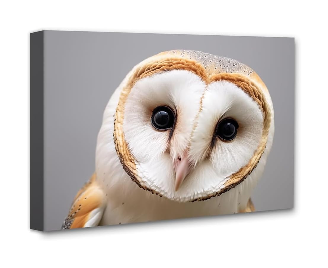 What 'Chu Lookin' At Close-Up Barn Owl Poster–Intriguing Wildlife Art for Bird Enthusiasts, Nature Lovers, and Fans of Whimsical Animal Décor–Adorable