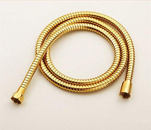 Flexo de ducha de acero inoxidable oro de 150 cm con acabado elegante para baño 2