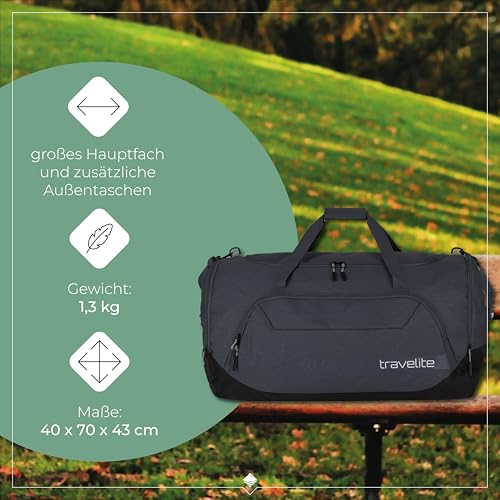 travelite Reisetasche groß XL, Kick Off, leichte Tasche für Urlaub und Sport, Schwimmbad, Klinikaufenthalt, 70 cm, 120 Liter