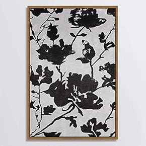 SIGNWIN Canvas Wall Art Black and White Flowers...