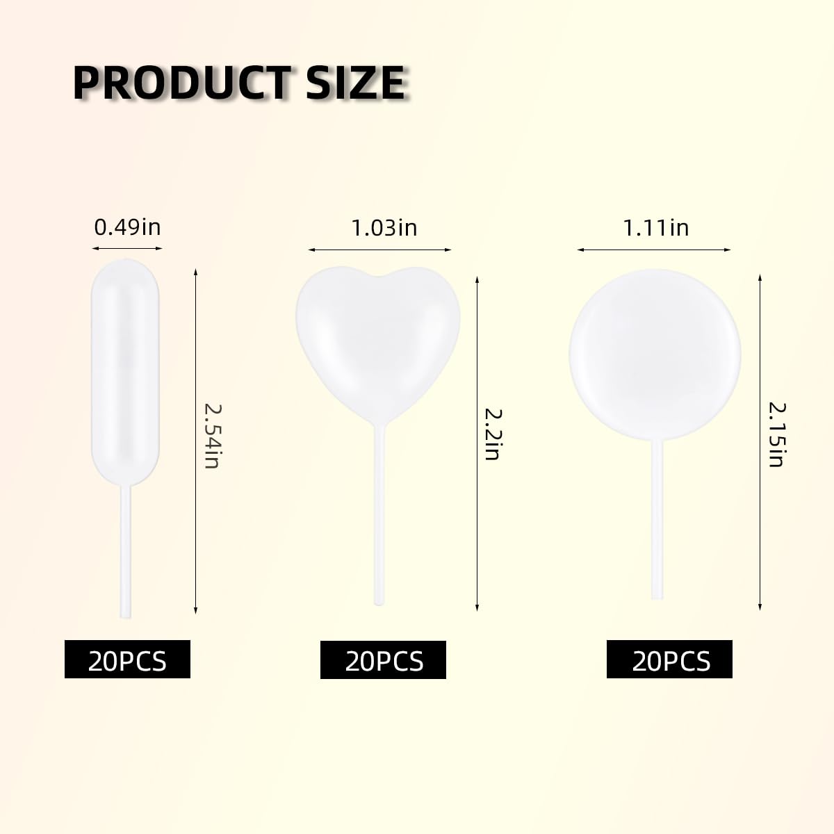 150 Stück Kunststoff-Pipetten – 4 Ml, Herzförmig, Rechteckig, Rund – Lebensmittelecht, Für Cupcakes, Schokolade, Erdbeeren