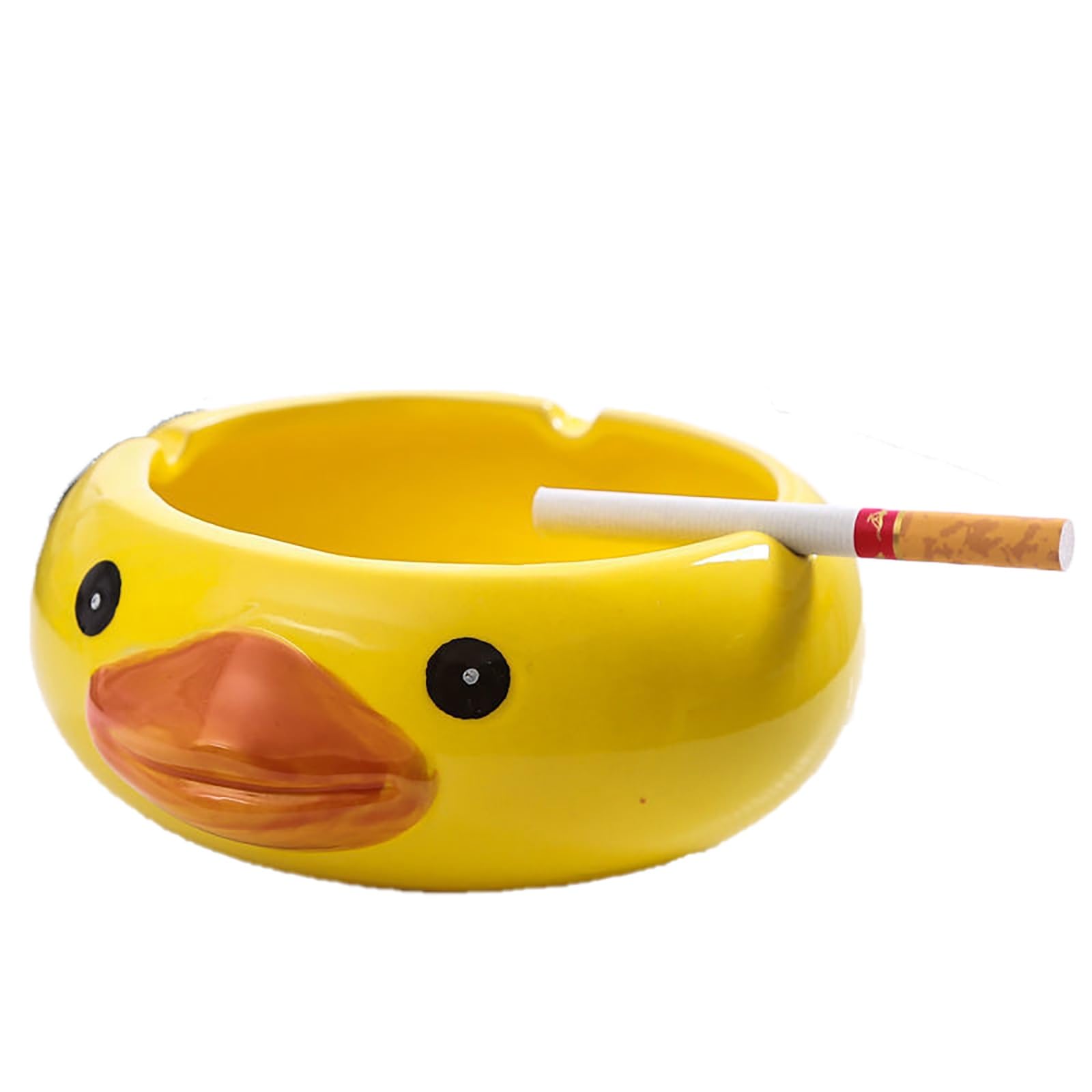 LingXuanGe Ceramic ashtray,cute duck ashtray, creative and personalized trend household duck ashtray