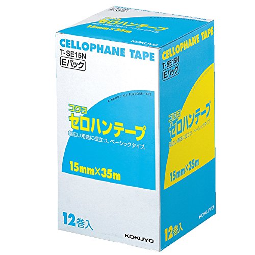 Amazon | コクヨ セロハンテープ 大巻き お徳用Eパック 15mm 12巻入 T