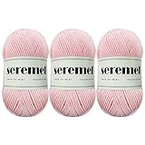 seremel 3 Pieces Crochet Yarn Total 150g (426 Yards), 4-ply Acrylic Yarn Skeins, Yarn for Crocheting