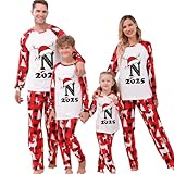 Generisch Weihnachtspyjama Familie Set Hausanzug Kuschelig Schlafanzug Christmas Pyjama Lang...