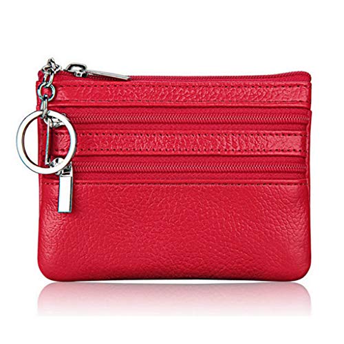 Monedero doble de cuero para tarjetas de negocios, monedero, multifunción, para disfraz de Año Nuevo, cosplay, accesorios de fotografía, Red
