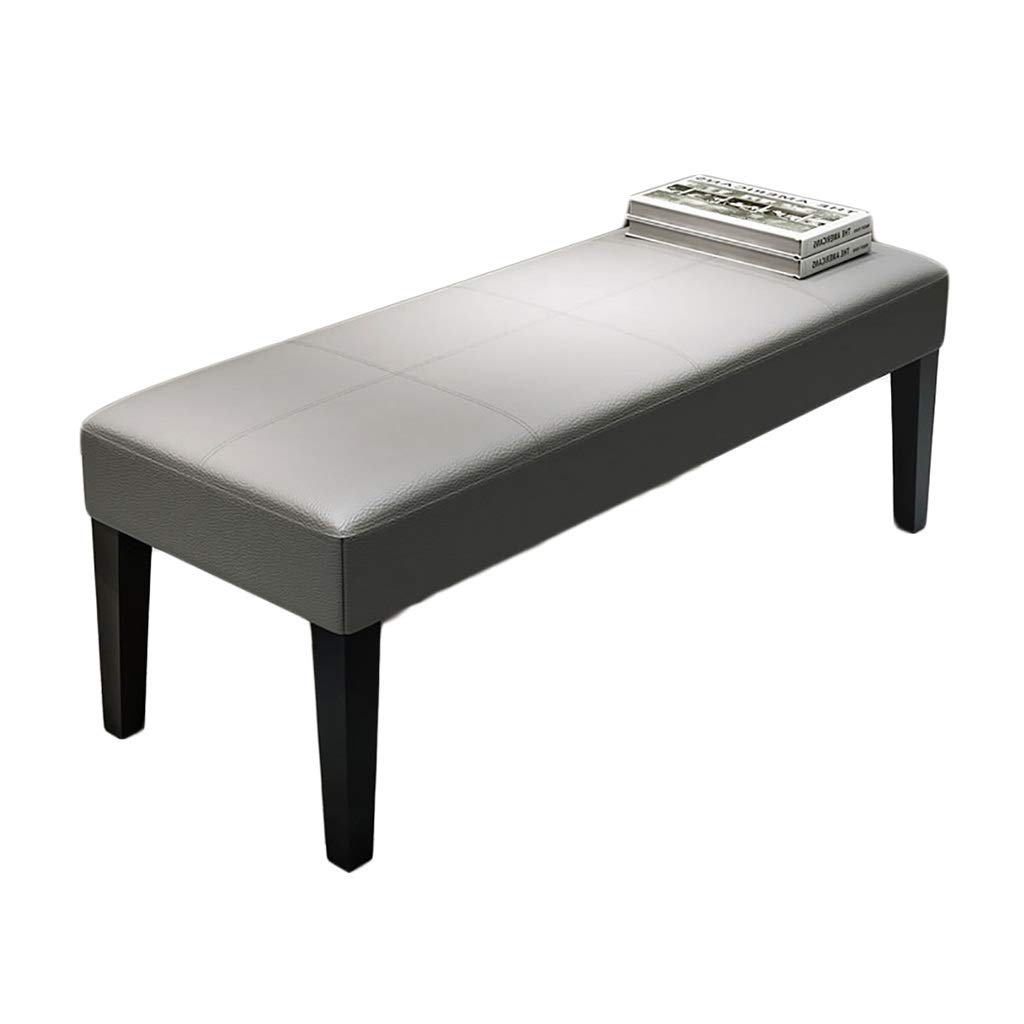 Taburete largo banco para cambiar zapatos y banqueta de extremo de cama gris
