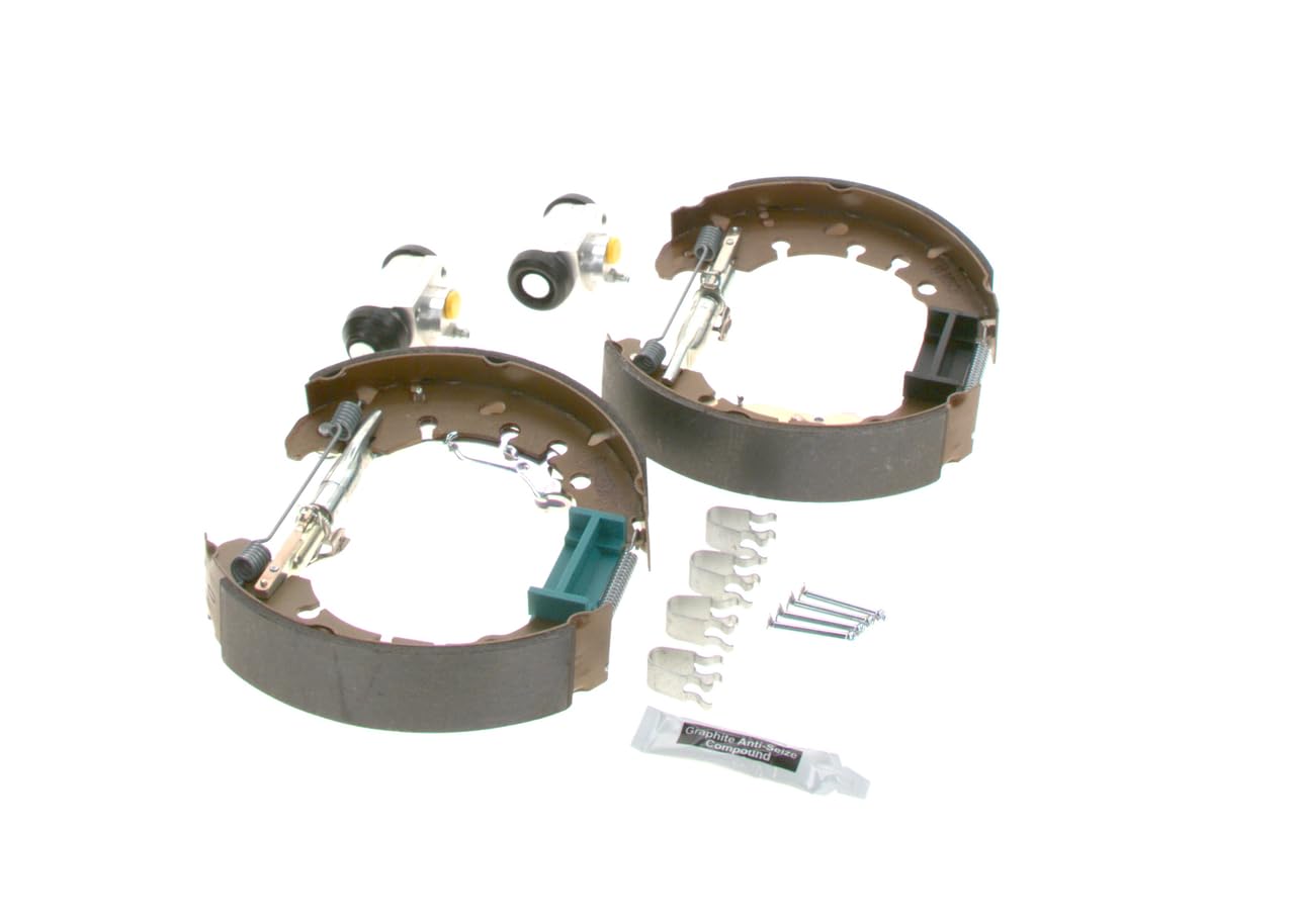 Bosch KS657 Kit Super Pro - Kit freno a tamburo posteriore - 1 set preassemblato, 2 cilindri freno a ruota, 4 ganasce freno