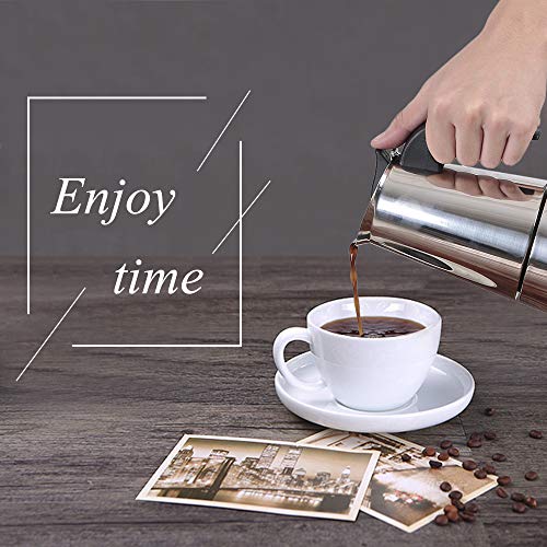 Honorall 100 ml de Aço Inoxidável Espresso Fogão Coador Máquina de Café Expresso Panela Cafeteira It