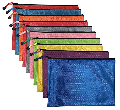 MMY-10 pcs Perles Matte Football Chemise-Paquet Portefeuille Pochette en PVC Zip Document Dossier-A5-10 Pcs