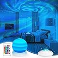 Galaxy Projector, Star Projector for Bedroom, 15 Colors Night Light with Remote Control, Aurora Projector Cordless for Kids, Room Decor, Bedroom, Party, Gift