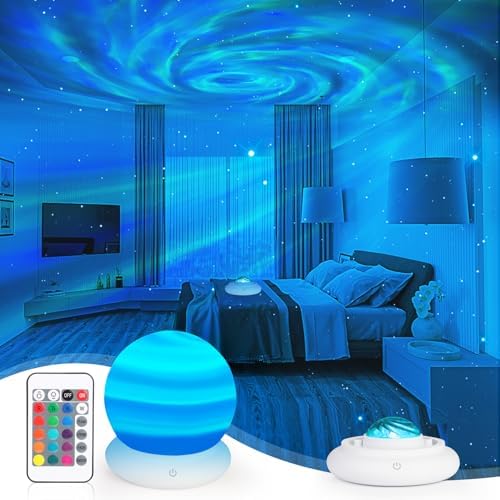 Galaxy Projector, Star Projector for Bedroom, 15 Colors Night Lig...