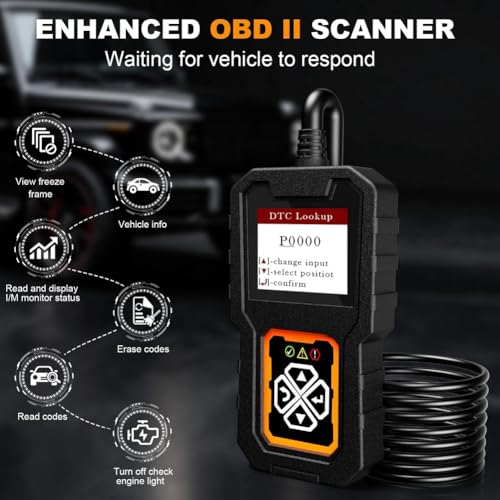 Escáner OBD2 profesional con lector de códigos de falla y probador de voltaje integrado 5