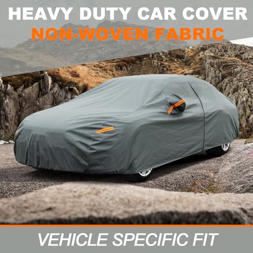 Image of Kayme Heavy Duty Car Cover Custom Fit Nissan Maxima Waterproof All Weather for Automobiles, Full Exterior Covers Sun Rain UV Protection.（Deliver About 3-10 Days）
