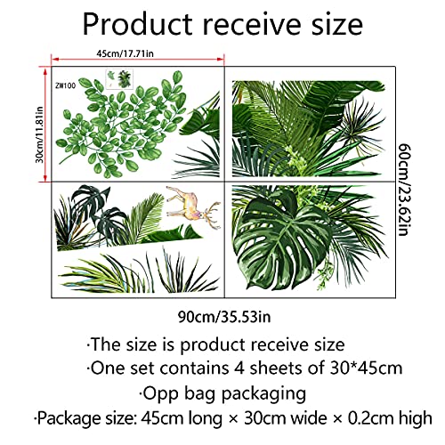 Mansoyun 3D ウォールステッカー, カメタケ 植物と蝶のデザイン, 吊り下げグリーン, 観葉植物 緑の籐 葉っぱ 壁紙シール, 防水 PVC素材, 剥がせる インテリア 装飾 wall sticker decoration インテリア DIY シール 北欧風 剥がせる 部屋飾り 賃貸住宅 壁 装飾 [2]