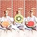 Chpbolly Decorative Round Throw Pillow 15 Fruit Pillows Creative Home Sofa Tatami Pillows 3D Fruit Stool Stump Cushion Cute Wood Log Pillow Circle Seating Floor Cushion for Home Living Room Decor