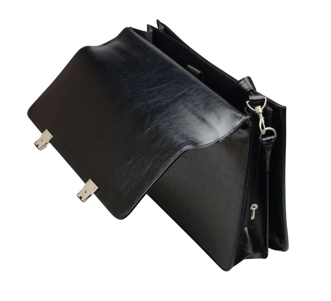 Alassio 47118 - Aktentasche Veneto, aus Lederimitat, ca. 42 x 32 x 15 cm, schwarz