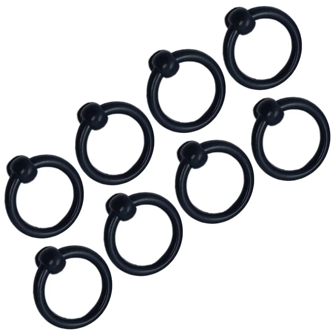 Ydhsikk Black Drawer Handles, Pack Of 8 Zinc Alloy Single Hole Knob Handles Multicolor 45X35x16mm Multiple Styles(,Style B)