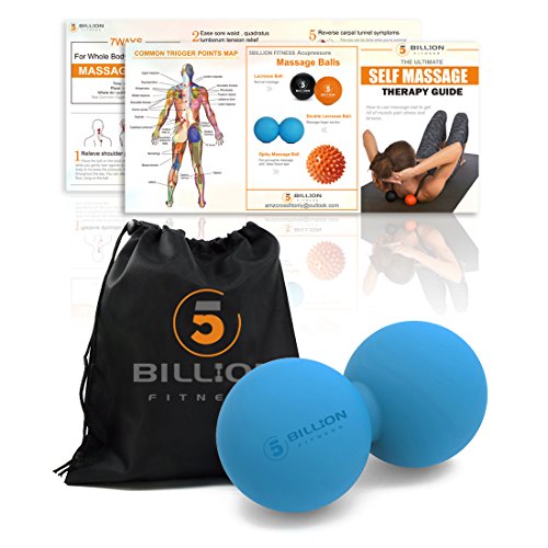 Image of 5BILLION FITNESS Peanut Massage Ball - Double Lacrosse Massage Ball & Mobility Ball for Physical Therapy - Deep Tissue Massage Tool for Myofascial Release, Muscle Relaxer, Acupoint Massage