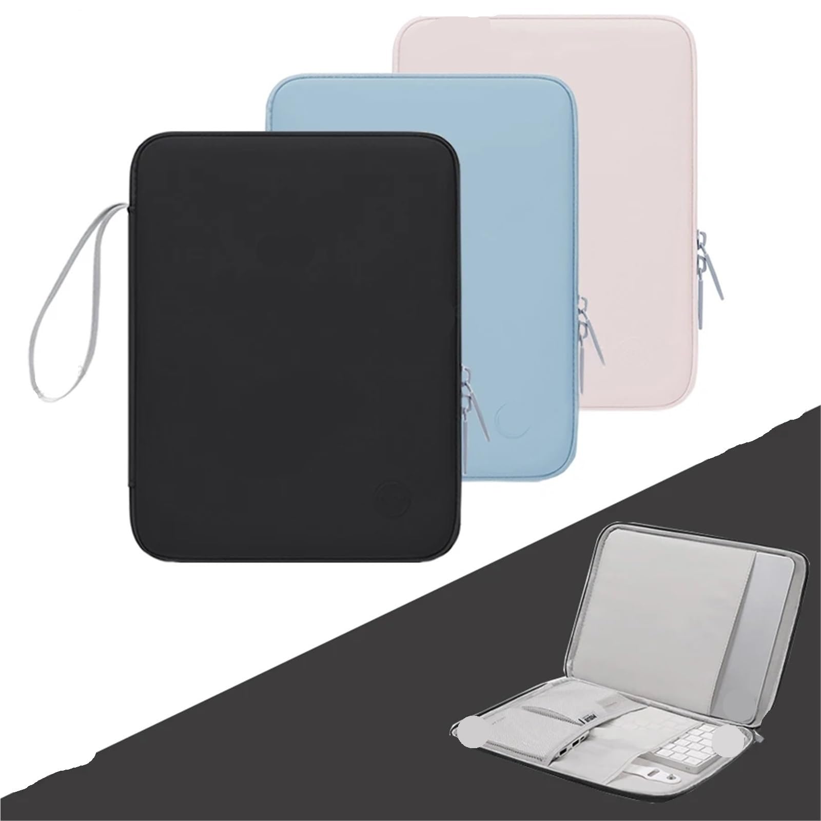 Bolsa Blanda De Tableta Funda for Tableta, Funda portátil for Tableta, Funda con Cremallera for tabletas, Funda a Prueba de Golpes(Gray,9-11inch)