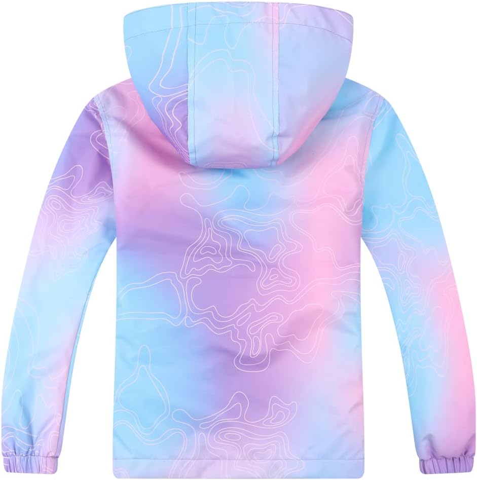 Jingle Bongala Kids Waterproof Rain Jackets Lightweight Raincoats Fleece & Knitted Lining Hooded Windbreaker for Boys Girls - Image 3