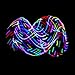 The Hoop Shop Light Up LED Hula Hoop Designed and Hand Crafted in Michigan with Beautiful Auto Strobing Rainbow Lights