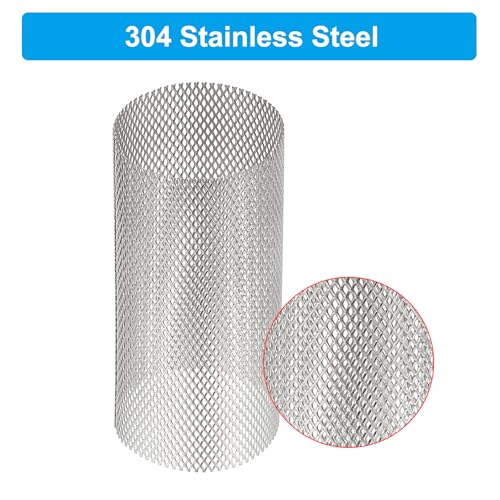 Image of PATIKIL 2 Pcs 40mm OD Strainer Mesh, 80mm H Screen Y Shaped Strainer Filter Valve Mesh Screen 304 Stainless Steel Strainer Mesh for Debris Pump Water Oil Separation
