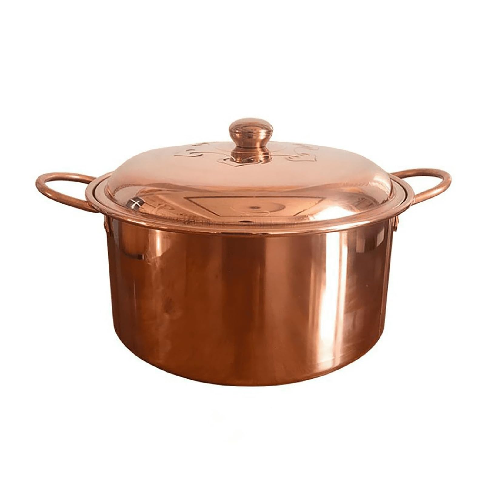 Handgefertigter Kupfer-Hot Pot, Vintage-Design zum Kochen von Shabu und Lammsuppe