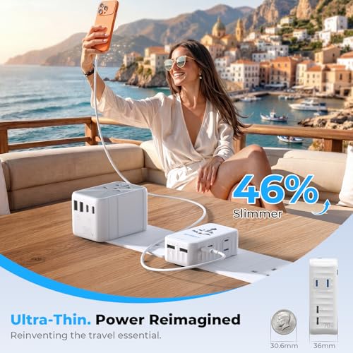 Aura 70W International Travel Adapter, 6-in-1 Universal Wall Charger - image 3