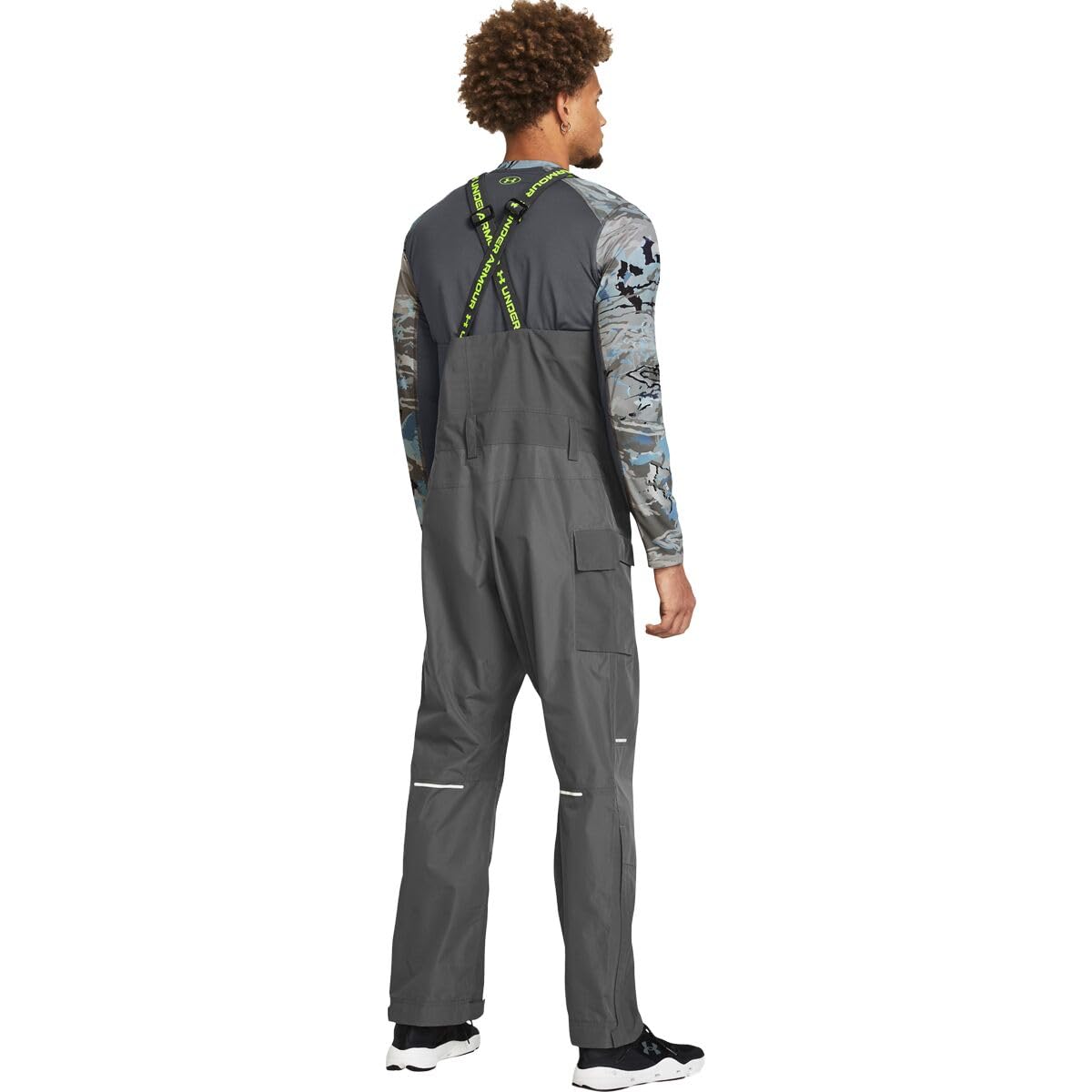 Under Armour - Mens Stormproof Shoreman Bib, Color Castlerock/Steel/Lime Surge (025), Size: XX-Large