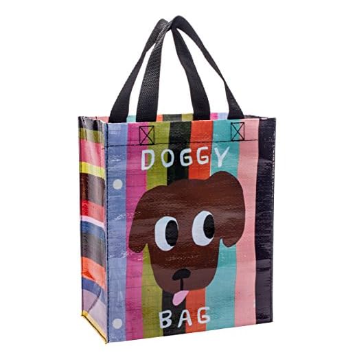 Blue Q Handy Tote ~ Doggy Bag. Reusable lunch bag, little tote, gift bag, sturdy and easy to clean, made from 95% recycled material, 10"h x 8.5"w x 4.5"d