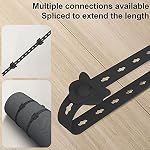 12Pcs Reusable Cable Ties, 10x0.6in Elastic Silicone Straps-Black | Extendable Cord Organizer for Bundling Electrical Wires, Adjustable Luggage Straps for Travel, Outdoor Camping