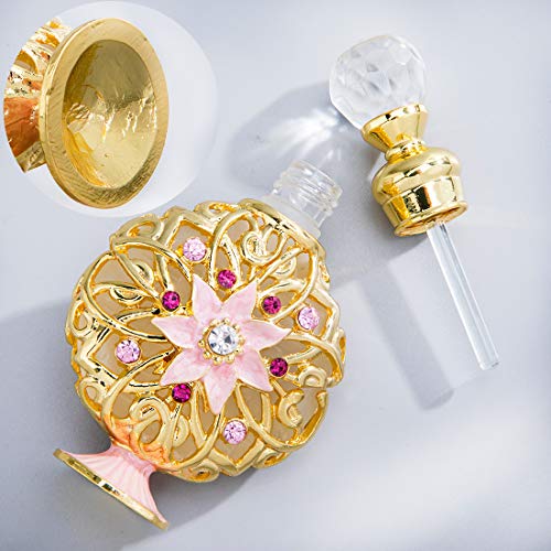 image for YU FENG Empty Crystal Glass Perfume Bottle Rhinestones Bejewelled Hand