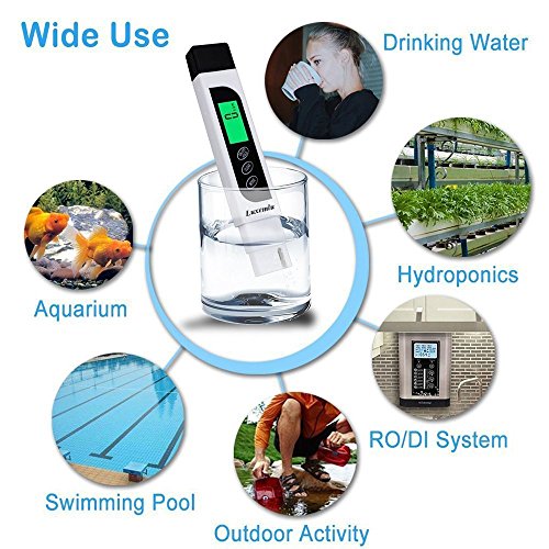 Tds Meter Digital Water Tester, Lxuemlu Professional 3-In-1 Tds, Temperature And Ec Meter With Carrying Case, 0-9999Ppm, Ideal Ppm Meter For Drinking Water, Aquariums And More #TOP4