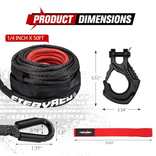Winche eléctrico 5500 LBS con cable de acero y cuerda sintética 12 V miniatura 7