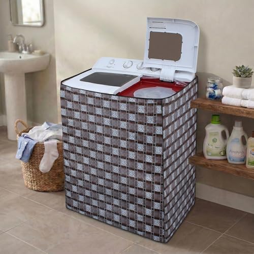 Image of DREAM CARE Waterproof & Dustproof Washing Machine Cover Top Load & Semi Automatic Suitable for 6 kg, 6.2 kg, 6.5 kg (80 x 86 x 51 cms)