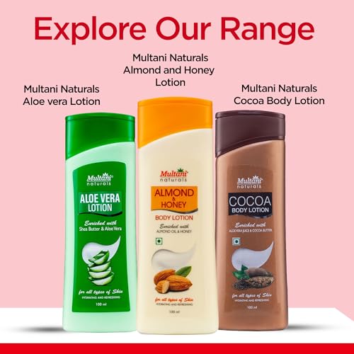 Image of Multani Naturals Body Lotion (100ml) | Nurturing & Hydrating | Quick Absorbing & Non Sticky Moisturizer for Face, Hands & Body | For Soft & Glowing Skin - 100 ML