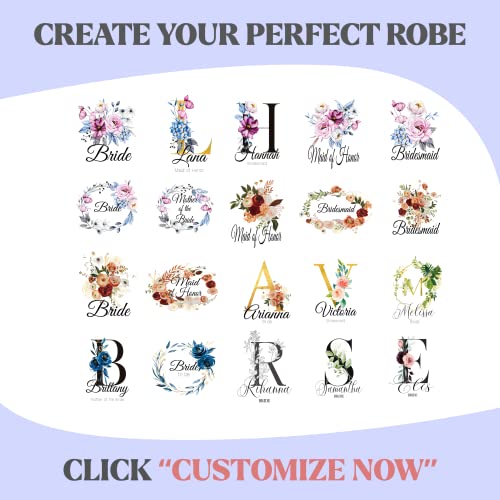 Personalized Bridesmaids Robes - Custom Womens Robes - Bridesmaid Gifts - Bride Getting Ready Robes - Mother of Bride Robes -Maid of Honor Robe2