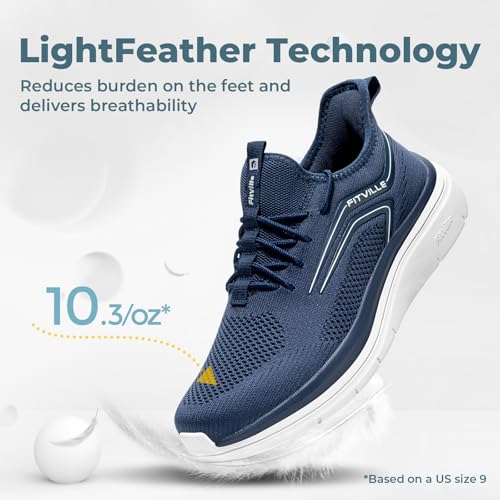 Image of FitVille Men's Wide Walking Shoes Athletic Sneakers Lightweight Workout Slip-on Shoes for Flat Feet - Cloud Strider V1