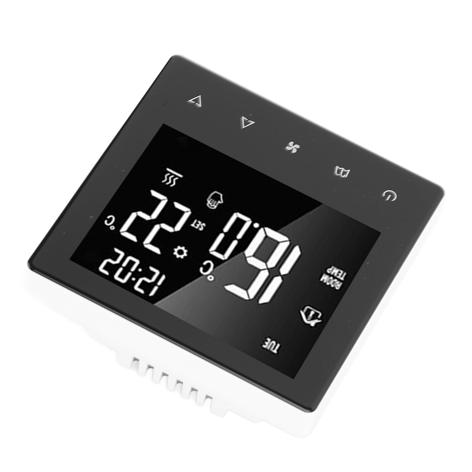Marhynchus Termostato Digitale per Aria Condizionata e Riscaldamento, Pannello di Controllo ABS per PC con Display LCD e Funzione di Ventilazione, Impostazione della Temperatura da 5 a 35°C per