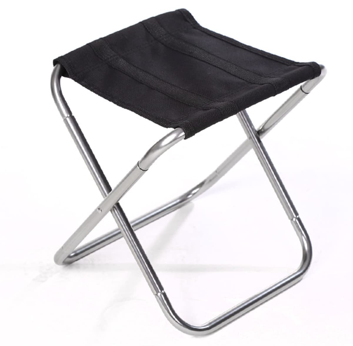 MIFXIN Camping Stool Portable Folding Stool Ultralight Aluminum Mini Chair Foldable Fishing Stool Seat for Outdoor Travel Fishing Hiking Picnic Beach BBQ (Silver)