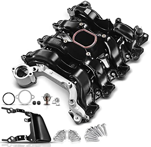 A-Premium Engine Intake Manifold Assembly with Thermostat &amp; Gasket [fits for SOHC, 8Cyl 4.6L] Compatible with Ford Explorer 2002-2005 &amp; Mercury Mountaineer 2002-2005