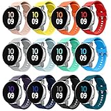12 Pack Bands Compatible with Samsung Galaxy Watch 7/FE/ 6/5/4 40mm 44mm,6 4 Classic 43mm 47mm 42mm 46mm,5 Pro 45mm,Active 2 Band,3 41mm,Gear Sport,20mm Soft Silicone Wristband Sport Straps Women Men