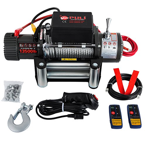 Moracle Cabrestante de Recuperación 6120KG Cuerda Eléctrica del Torno12v con Control...