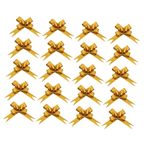 Ipetboom Wide Ribbon Pull Bows 50pcs 9cm Christmas Decorative Pull Bows Snowflake Pattern Elegant Present Wrapping Bows for Festive Occasions