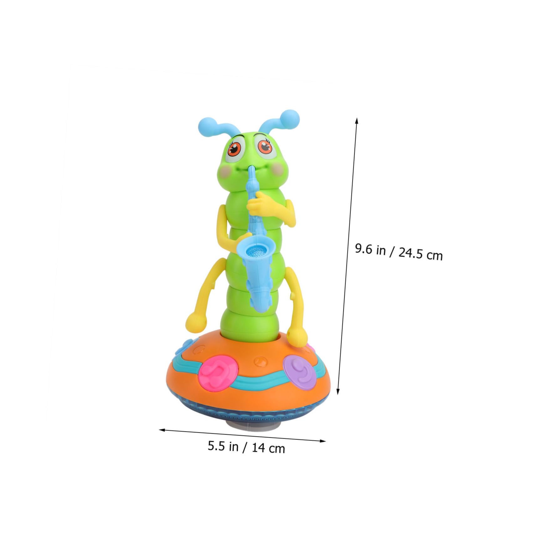 Abaodam Giocattolo Musicale Elettrico del Bruco Multifunzionale per Bambini Luci e Danza, Giocattolo Educativo in Plastica Resistente per Prima Infanzia, Divertente per Colore Casuale