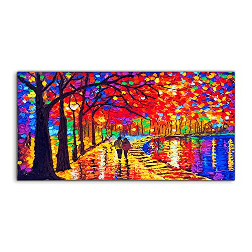 Mur en verre Coloray 140x70cm résout le manque de luminosité du salon avec une photo d'art de parc