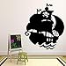 HFDHFH Adesivo murale Nave Pirata Teschio e Ossa Incrociate Logo Stile Cool Adesivo per Finestra in Vinile a Tema Nautico Kid Boy Camera da Letto Nursery Decorazione d'interni